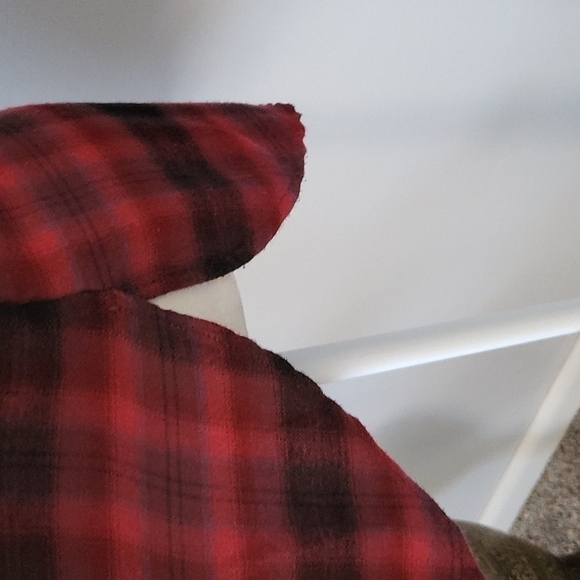 American Eagle Ahh-Mazingly Soft Boyfriend fit red plaid flannel button … - Picture 7 of 11